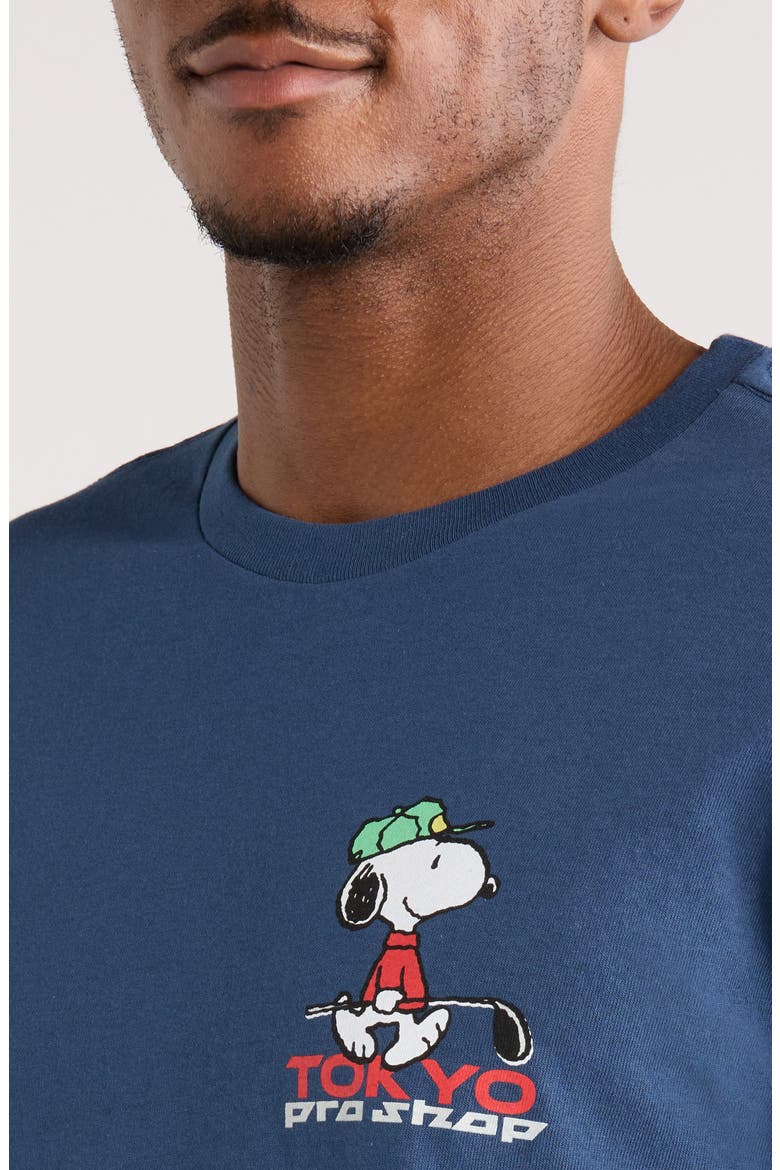 Peanuts® Tokyo Pro Shop Graphic Cotton T-Shirt, Alternate, color, DENIM BLUE