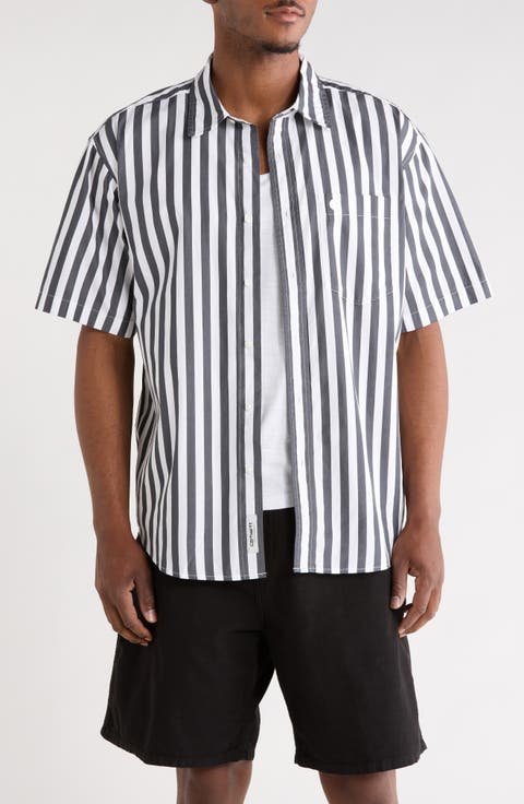 Royce Stripe Short Sleeve Button-Up Shirt