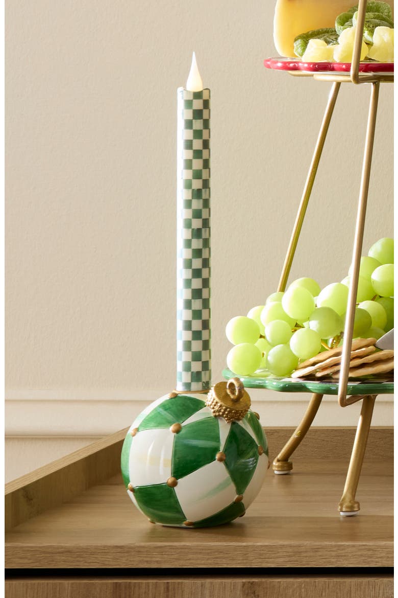 Check It Out Set of 4 Ornament Candleholders, Alternate, color, GREEN