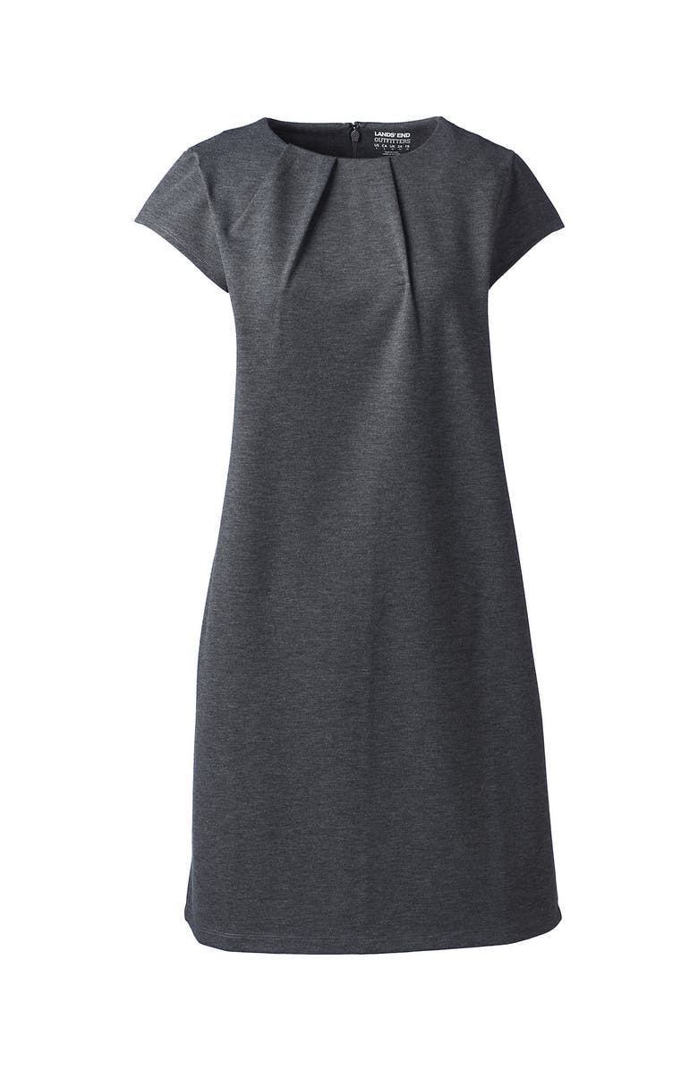 Lands' End Short Sleeve Ponte Dress, Alternate, color, 