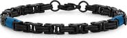 STEELTIME Men's Two Tone Byzantine Chain Bracelet