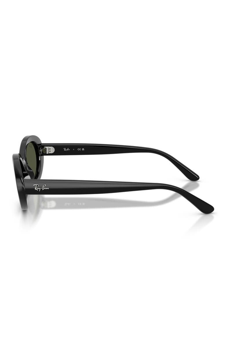 54mm Oval Sunglasses, Alternate, color, BLACK / GREEN