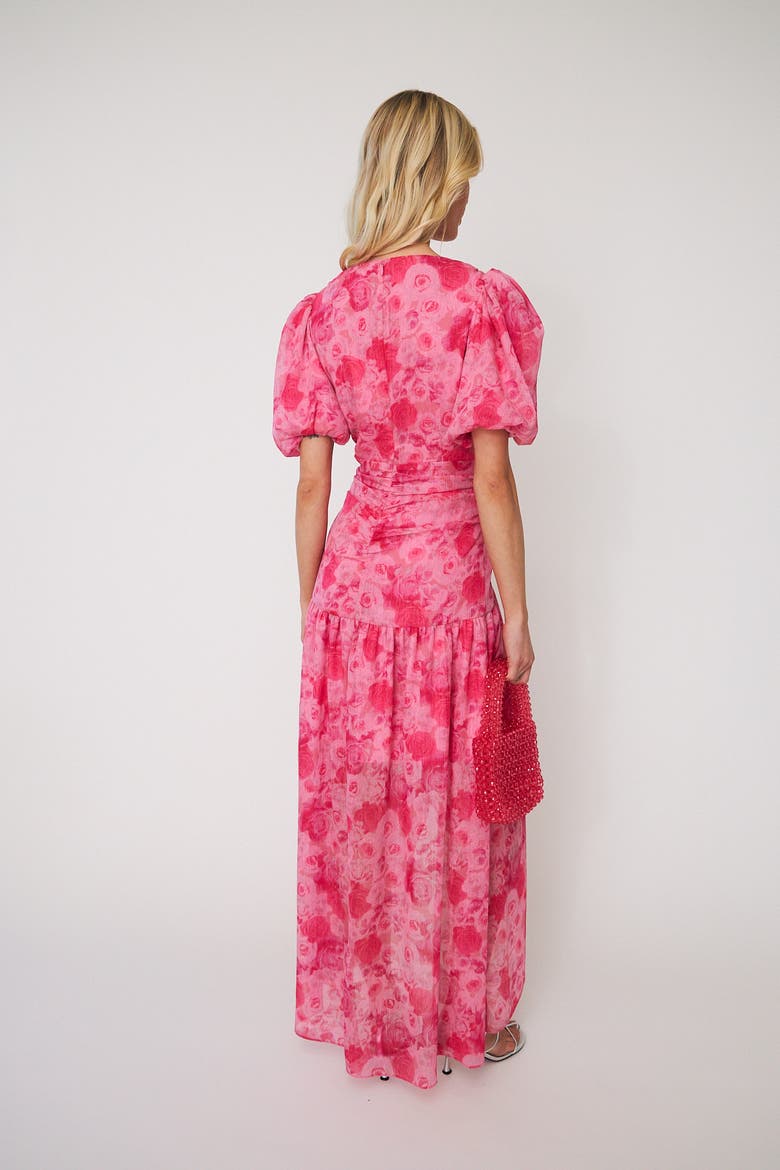 Elaine Floral Maxi Dress, Alternate, color, Pink Rosegarden