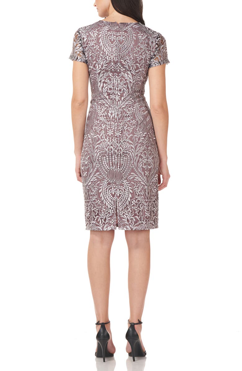 JS Collections Soutache Embroidery Sheath Cocktail Dress, Alternate, color,