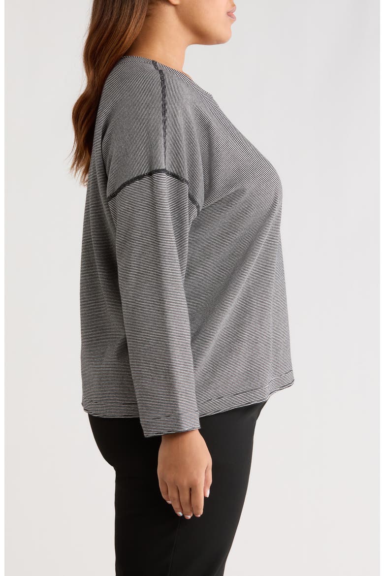 Reversible Organic Cotton Top, Alternate, color, BLACK/ IVORY