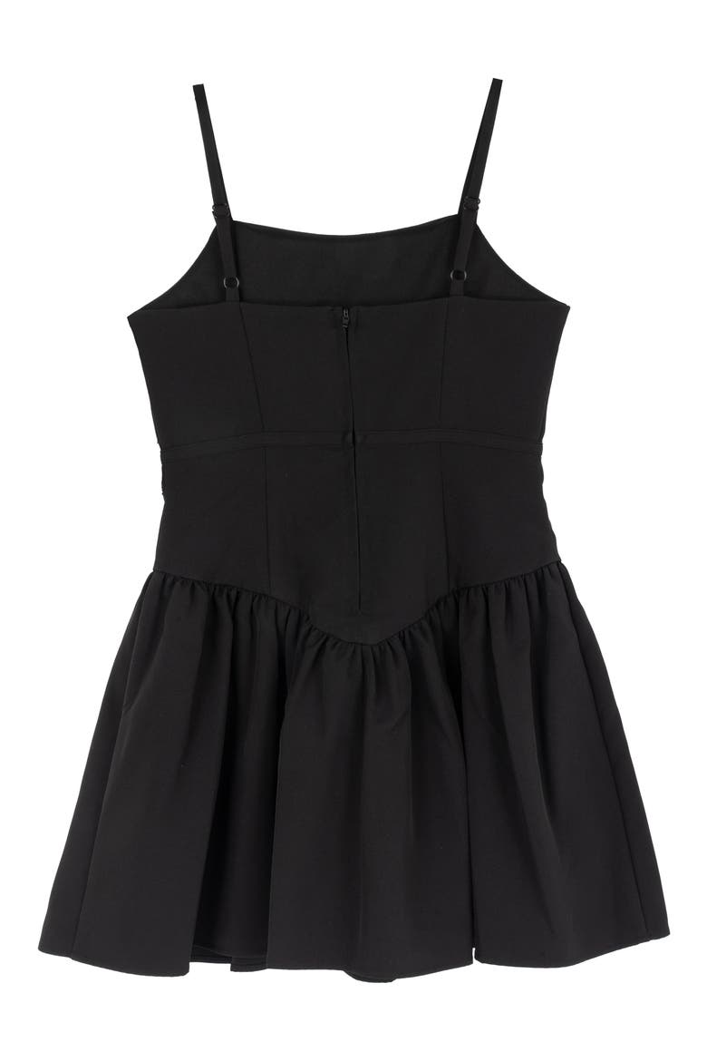 Kids' Scuba Skater Dress, Alternate, color, BLACK