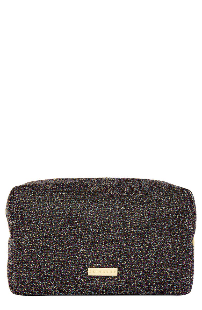 Skinnydip Sparkle Makeup Bag, Main, color,