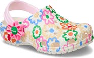 CROCS Kids' Classic Retro Flower Clog
