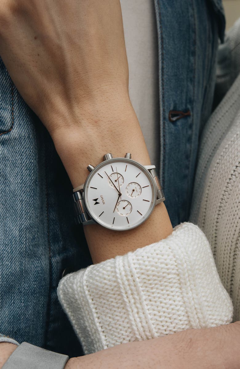 MVMT WATCHES MVMT Nova Chronograph Bracelet Watch, 38mm, Alternate, color, 