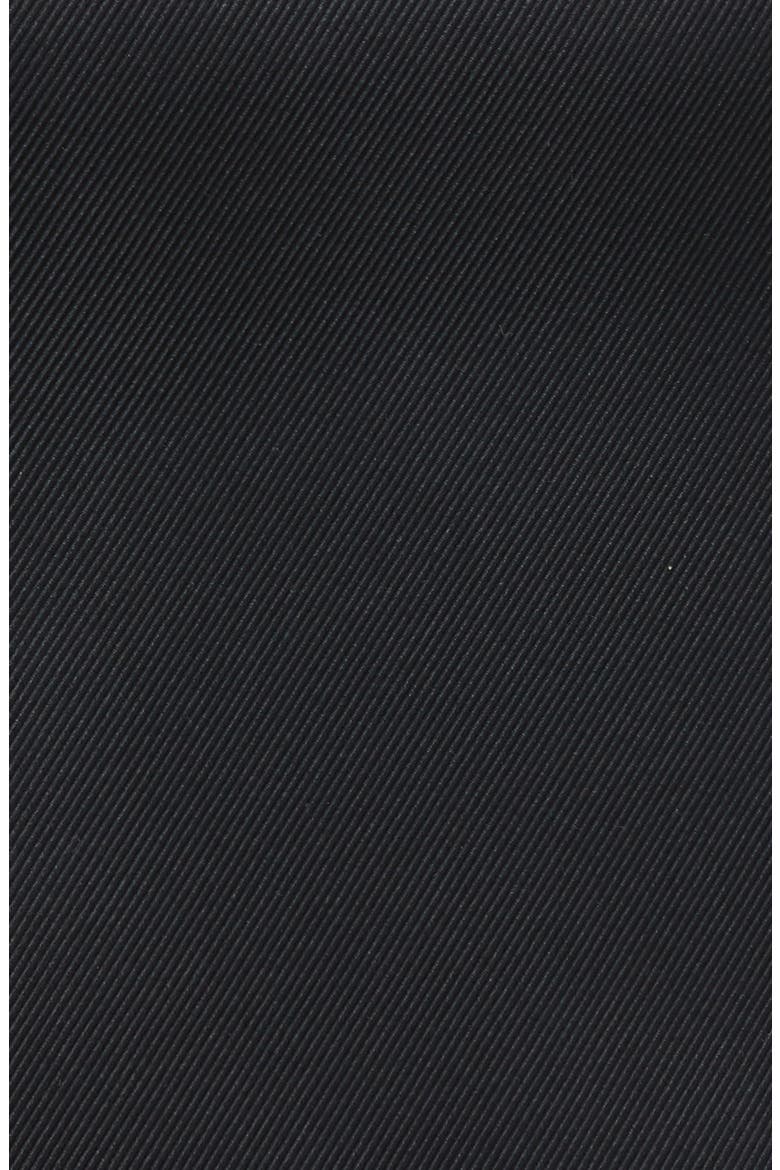 King Twill Silk Pocket Square, Alternate, color, BLACK