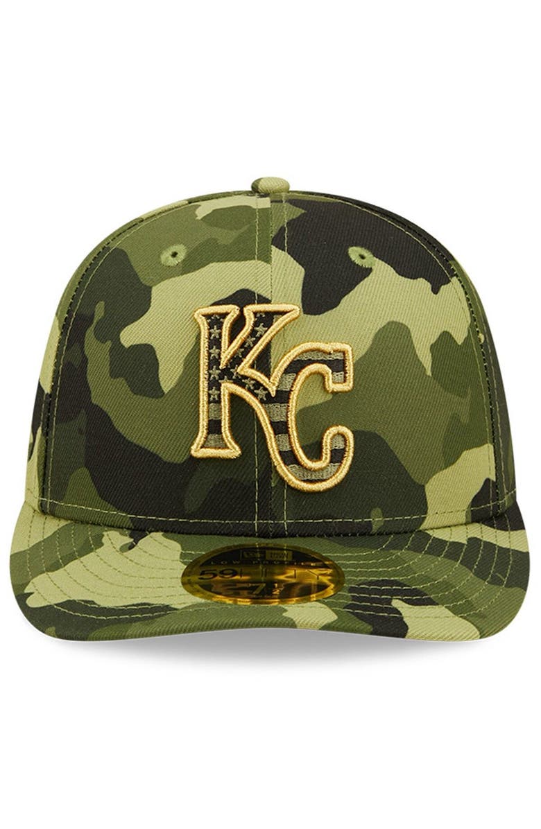 New Era Men's New Era Camo Kansas City Royals 2022 Armed Forces Day On-Field Low Profile 59FIFTY, Alternate, color, 