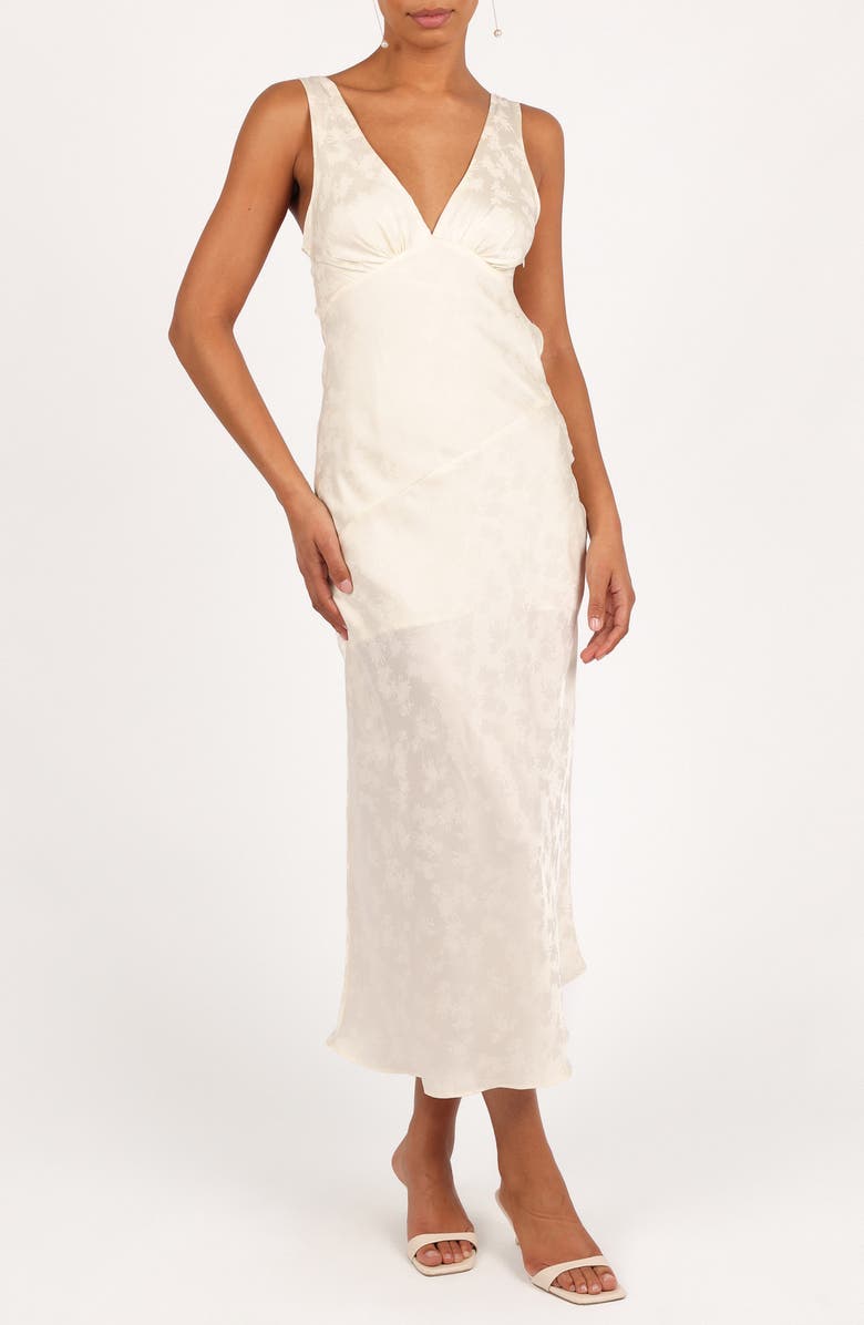 Petal & Pup Billie Floral Satin Jacquard Dress, Main, color,