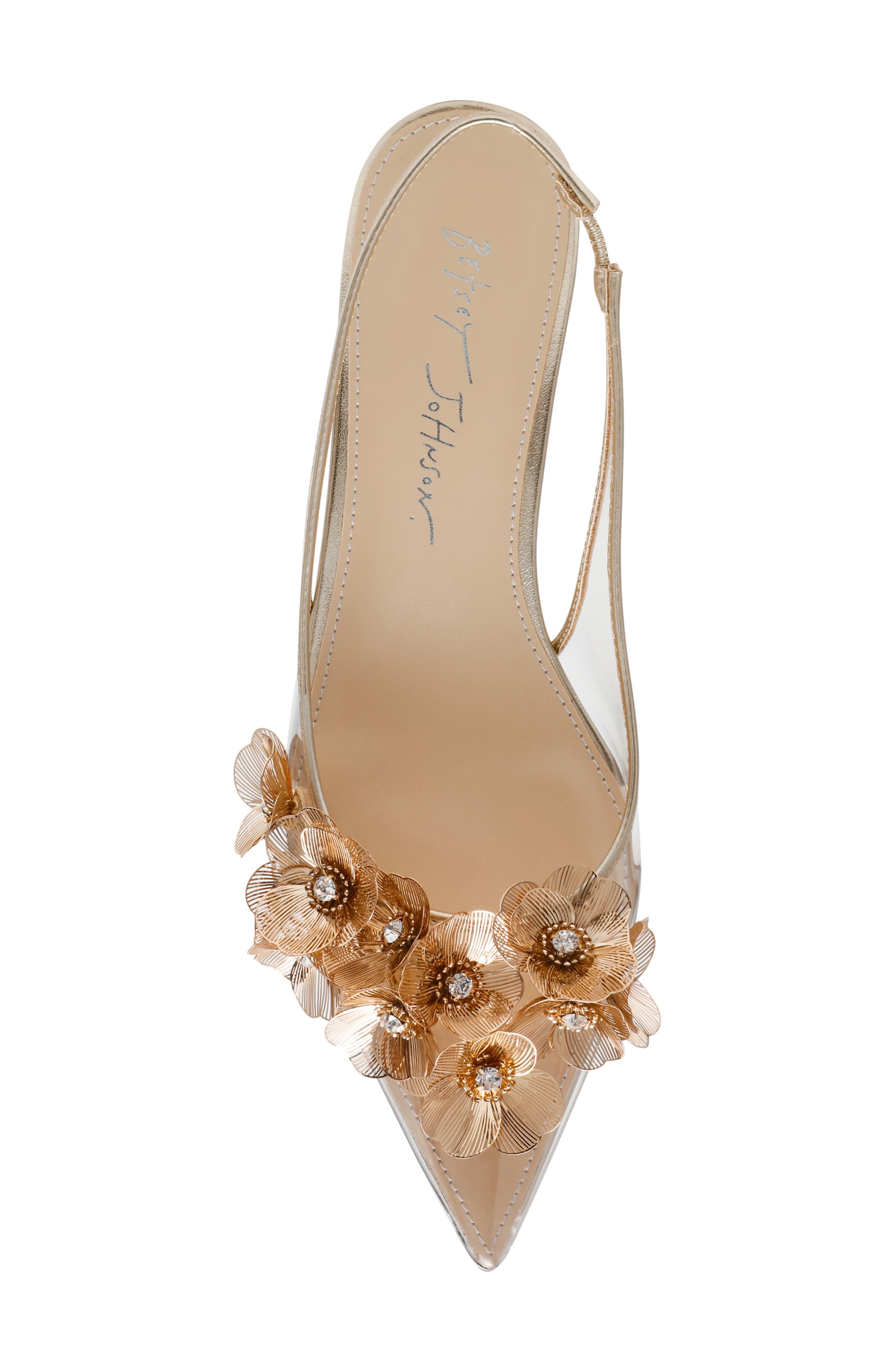 Betsey Johnson Robin Slingback Pointed Toe Kitten Heel Pump, Alternate, color, 