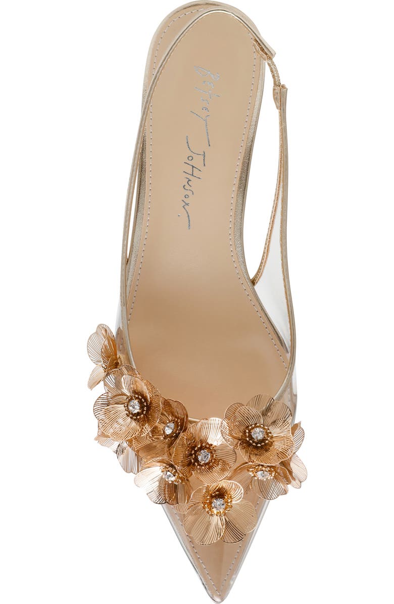 Betsey Johnson Robin Slingback Pointed Toe Kitten Heel Pump, Alternate, color,