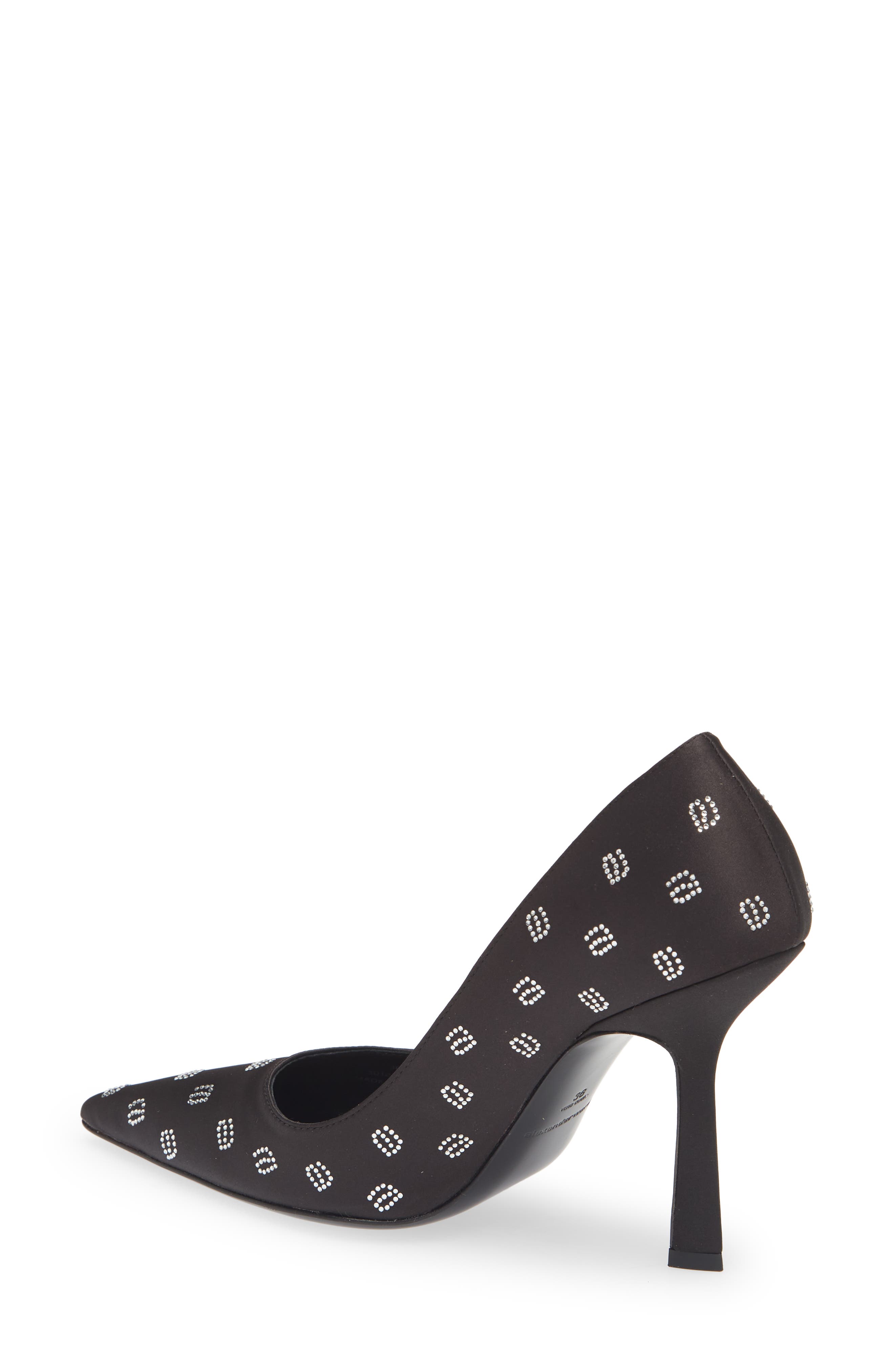 Alexander Wang Delphine Crystal Logo Pointed Toe Pump, Alternate, color, 