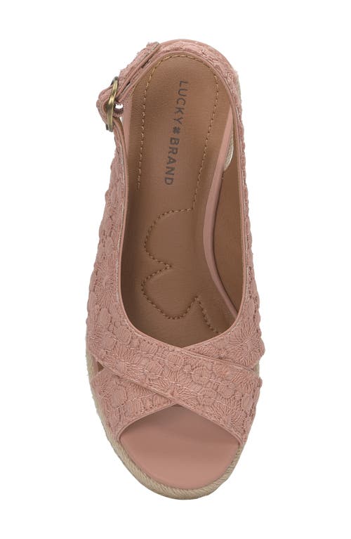 Shop Lucky Brand Cyrila Platform Wedge Sandal In Bellini