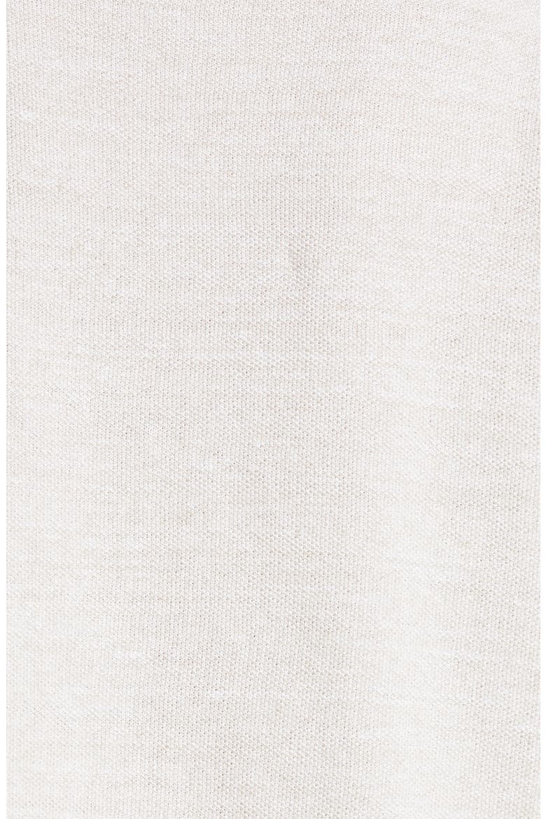 Boxy V-Neck Organic Cotton & Linen Knit Top, Alternate, color, NATURAL