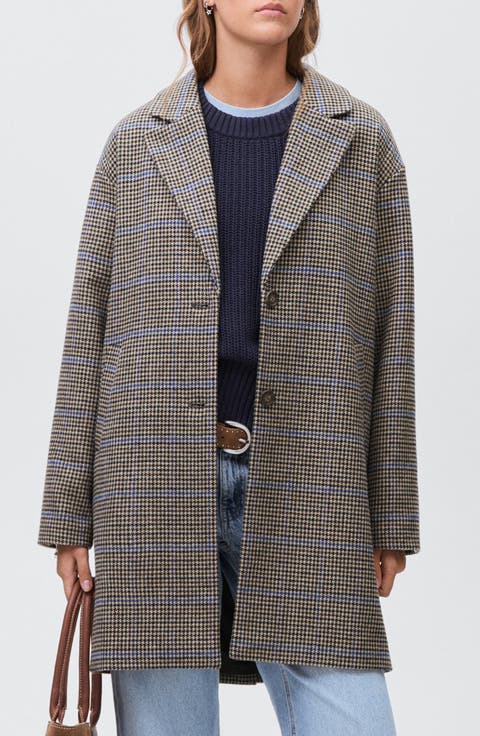 Houndstooth Longline Coat