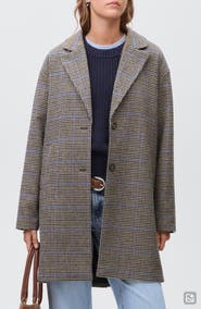 MANGO TEEN Houndstooth Longline Coat