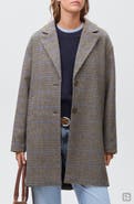 MANGO TEEN Houndstooth Longline Coat