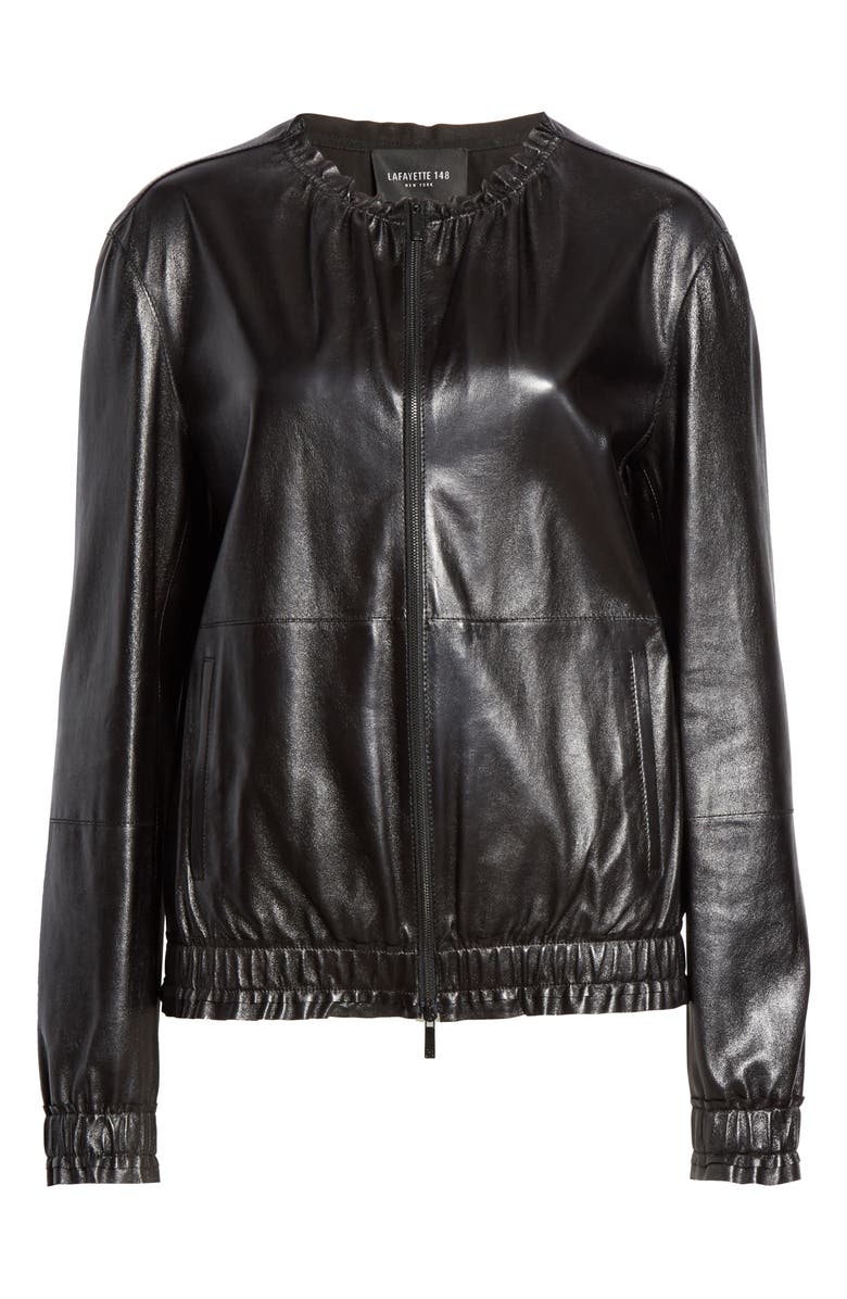 Lafayette 148 New York Rylan Leather Jacket, Alternate, color,