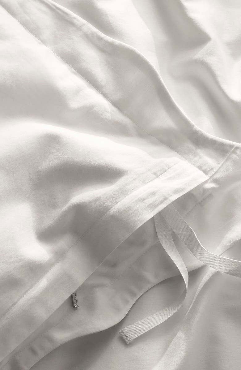 Boll & Branch Signature Curved Edge Duvet Cover & Shams Set, Alternate, color, White/ White