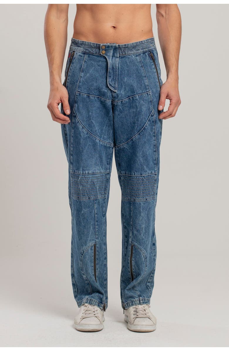 PCFG Free Heaven Motorcycle Jeans, Alternate, color, Blue