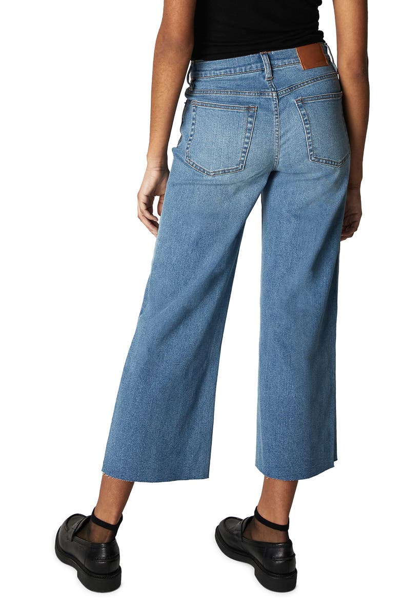Greta Larchmont High Waist Wide Leg Crop Jeans, Alternate, color, MEDIUM BLUE