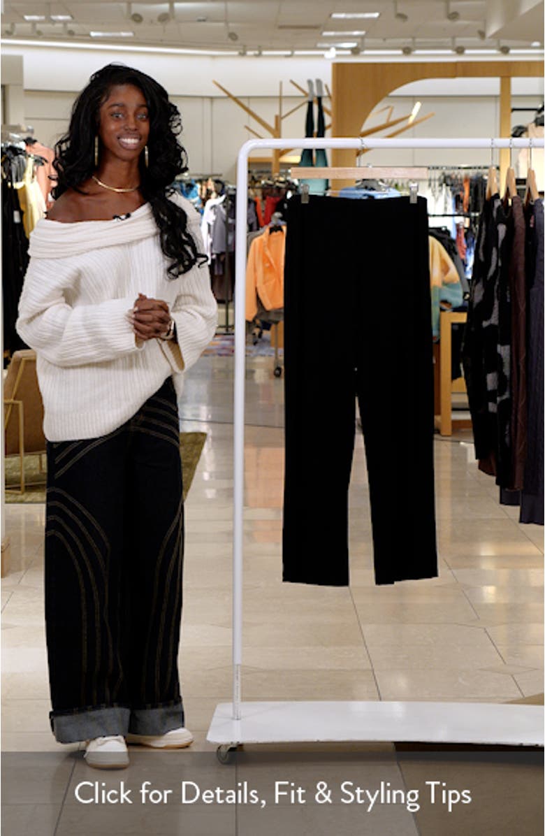 Wide Leg Knit Pull-On Pants, sales video thumbnail