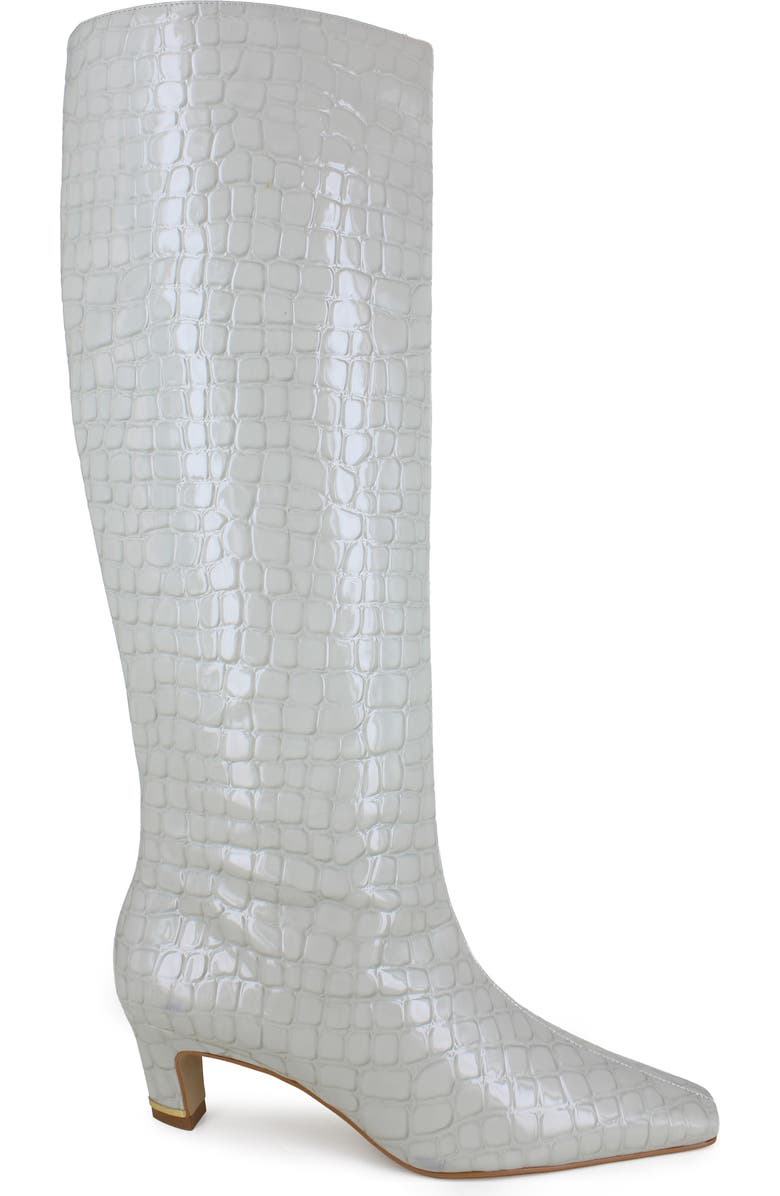 Kenneth Cole Rubia Pointed Toe Boot, Alternate, color, Light Grey Croco