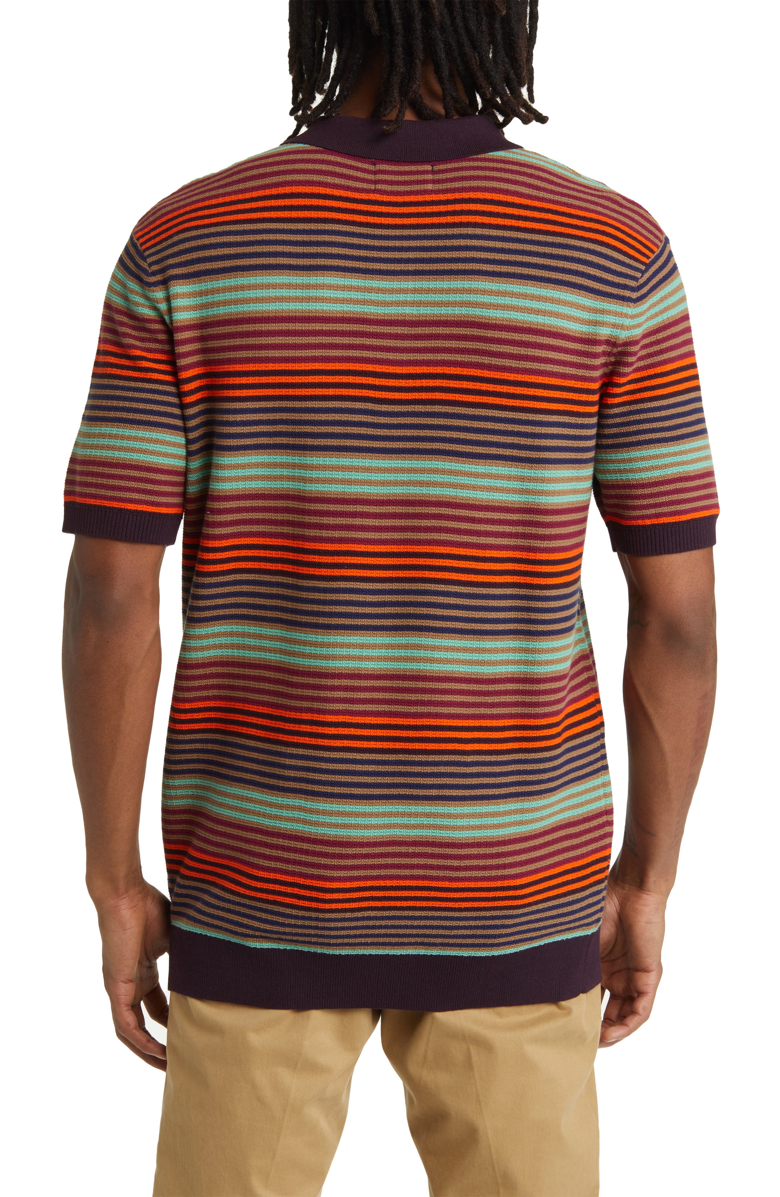 Hideaway Stripe Polo Sweater - image 2