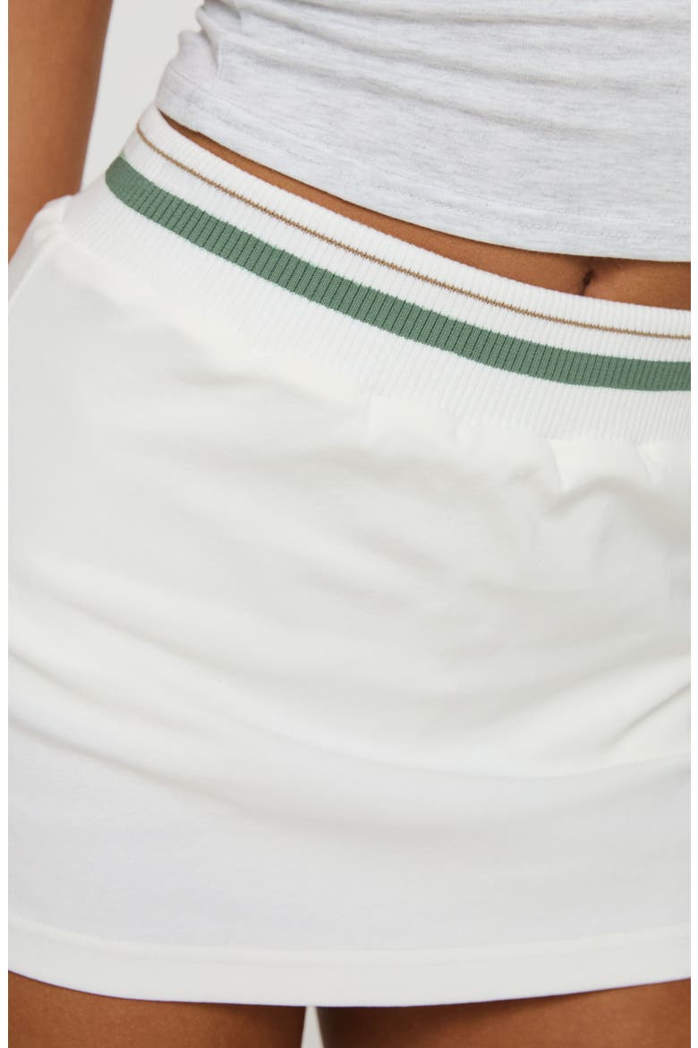 Emberia Recycled Cotton Miniskort, Alternate, color, WHITE