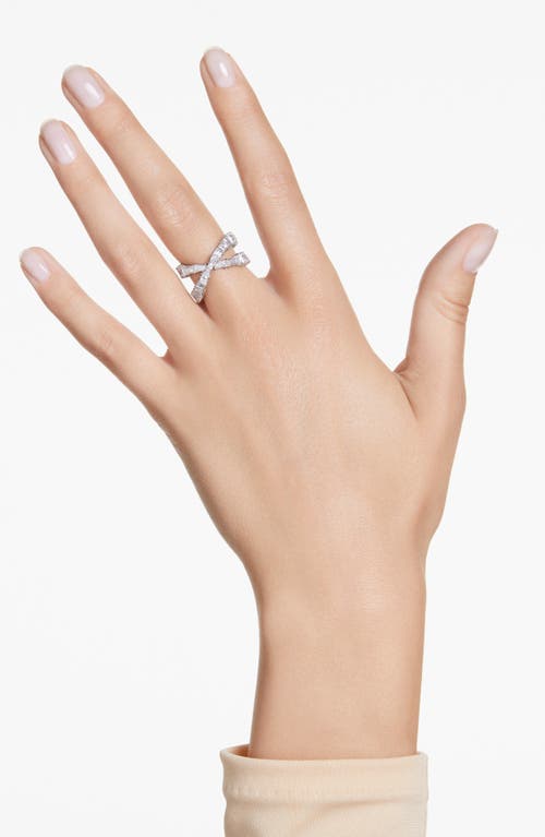 Swarovski Hyperbola Infinity Ring In White