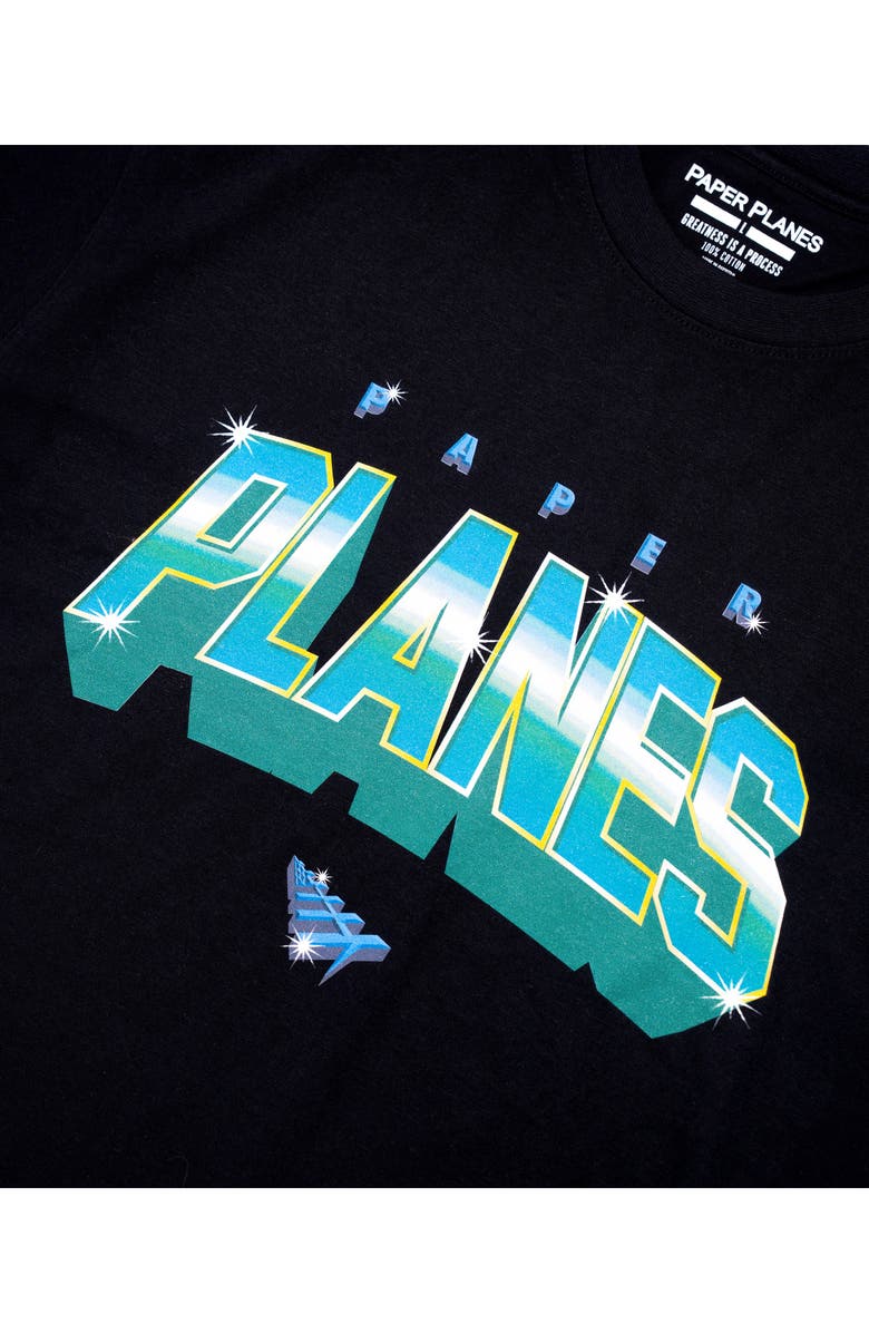 PAPER PLANES Planes Galaxy Cotton Graphic T-Shirt, Alternate, color, Washed Black