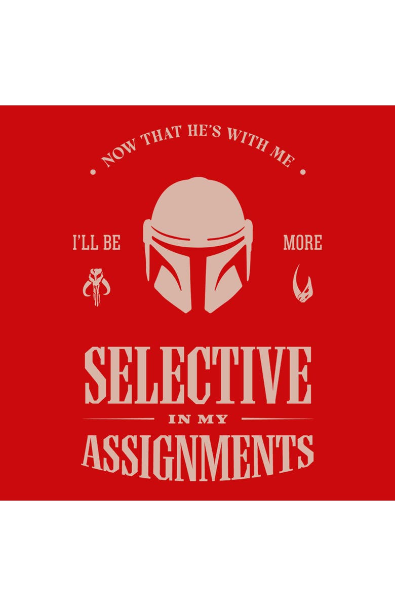Star Wars: The Mandalorian and Grogu Boy's Star Wars The Mandalorian and Grogu Selective In My Assignments  Graphic T-Shirt, Alternate, color, Red