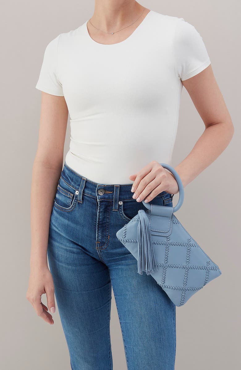 HOBO Sable Leather Wristlet, Alternate, color, Bluebell