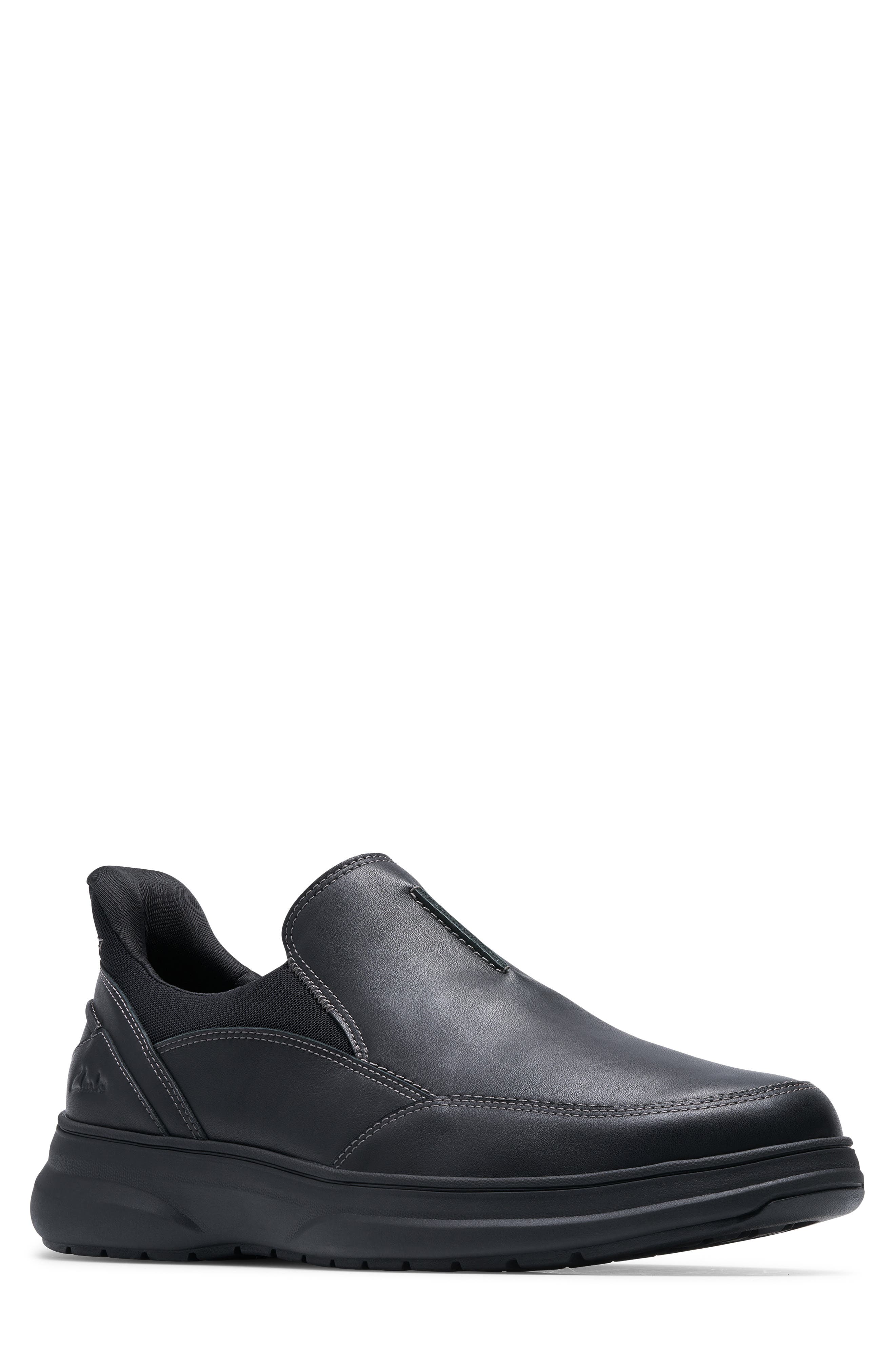 Clarks<sup>®</sup> Mullan Step Sneaker, Main, color, Black Leather