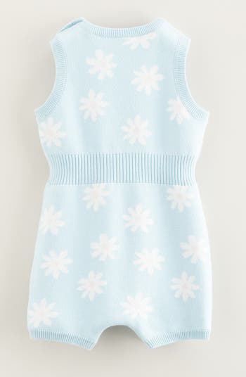 Ribbed Waist Cotton Romper