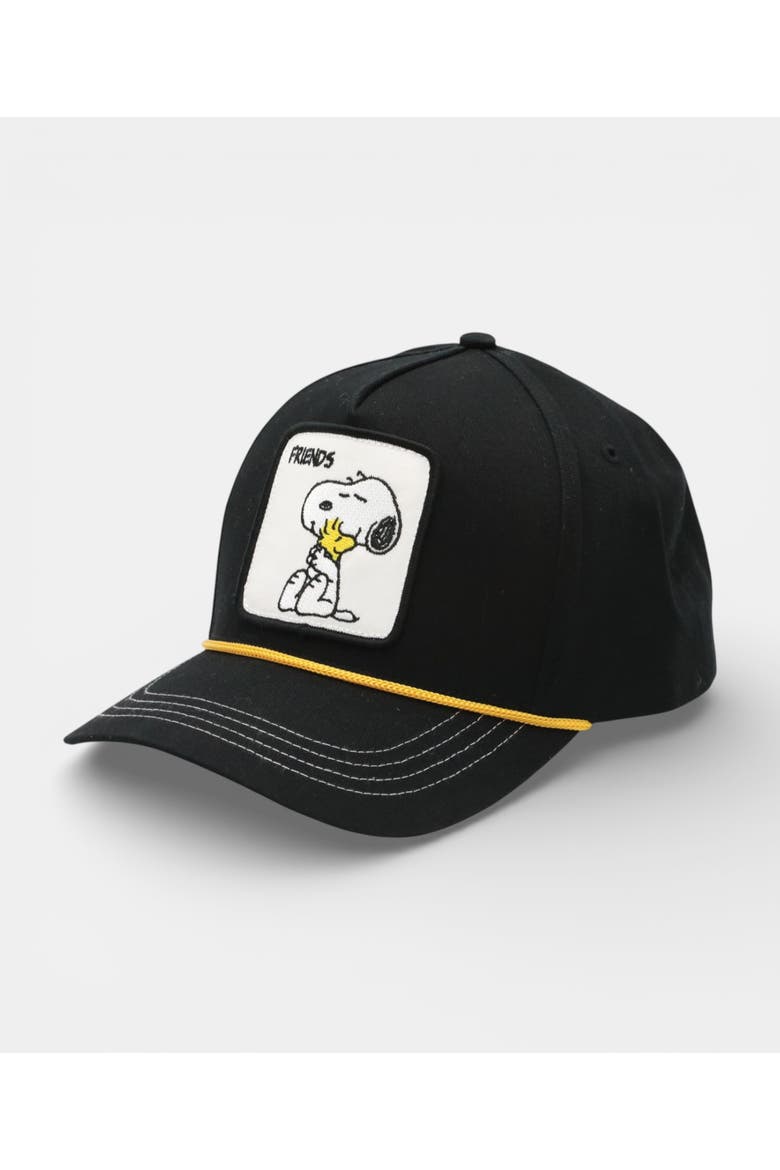 Snoopy Friends Trucker Cap, Main, color, BLACK