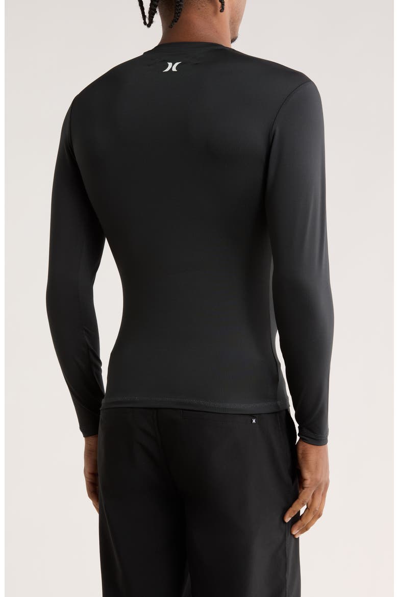 Quick Dry Long Sleeve Rashguard, Alternate, color, BLACK