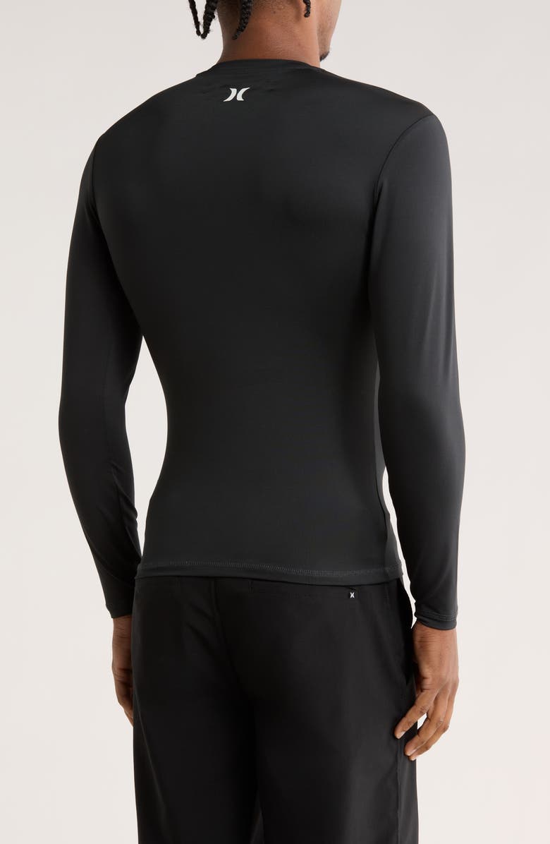 Hurley Quick Dry Long Sleeve Rashguard, Alternate, color, Black