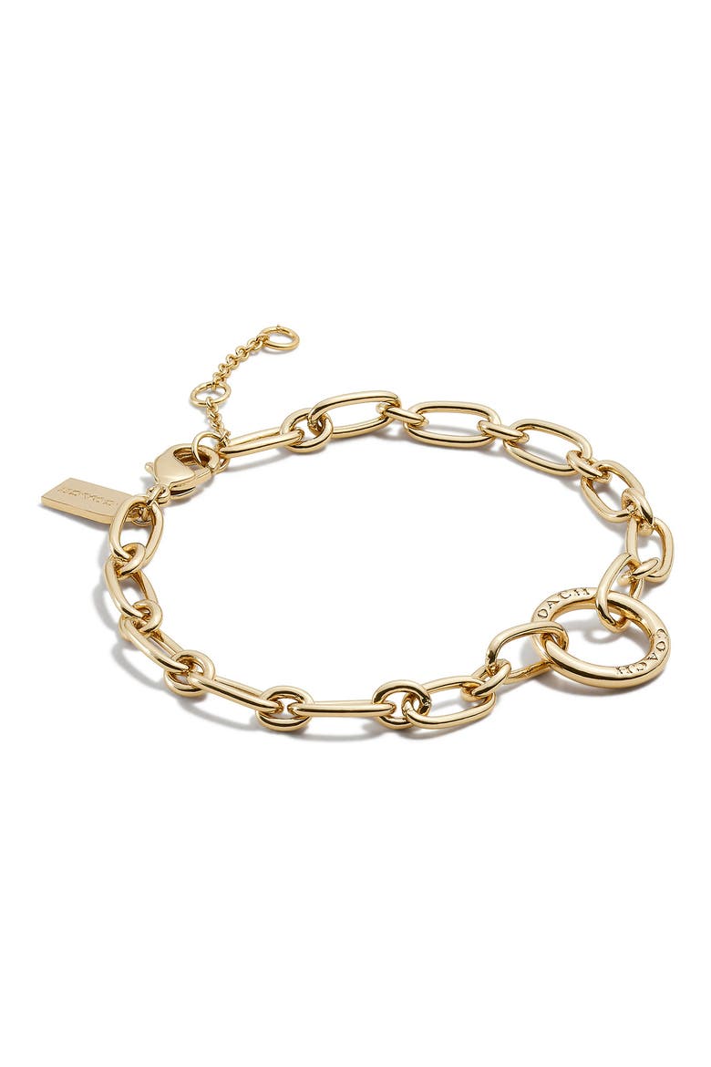 Chain Link Bracelet, Main, color, SHINY GOLD