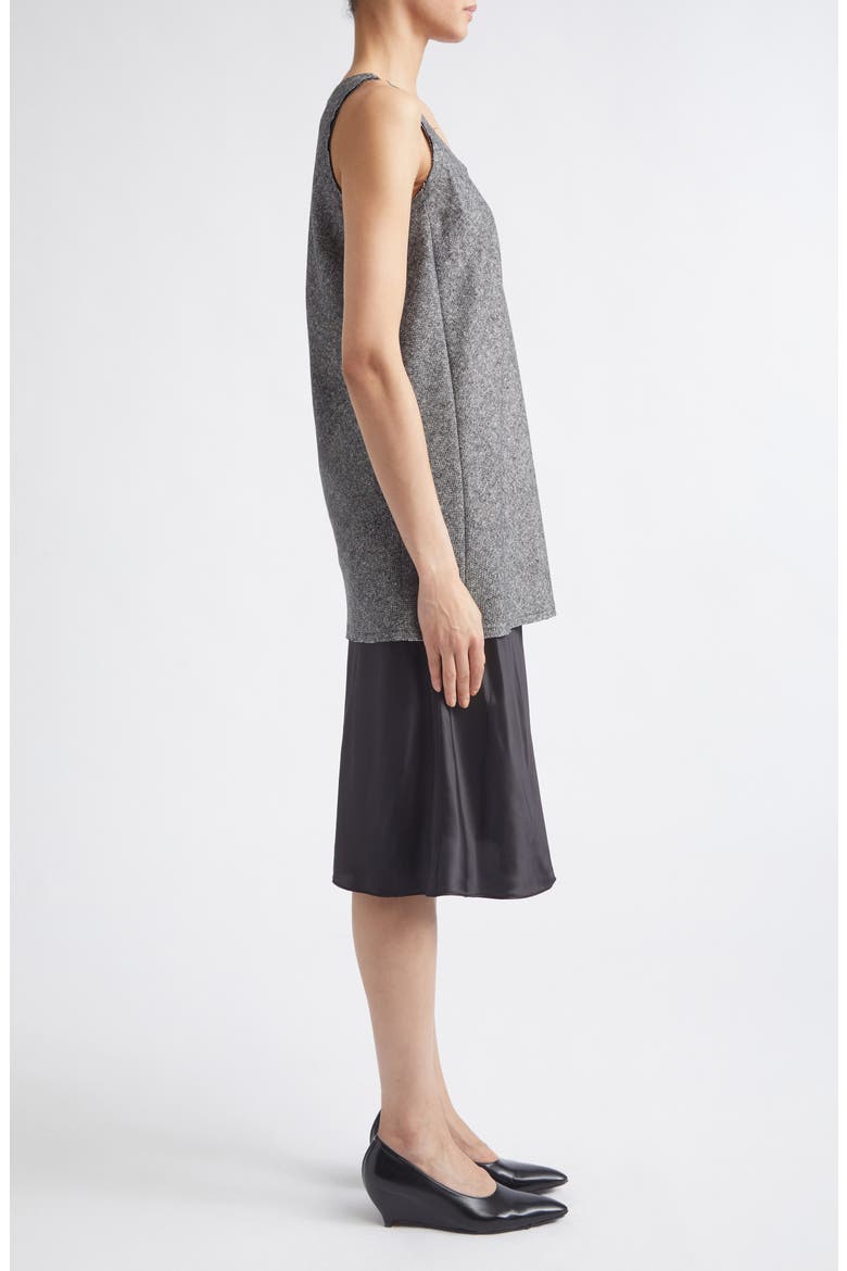 Mixed Media Midi Dress, Alternate, color, GREY MELANGE