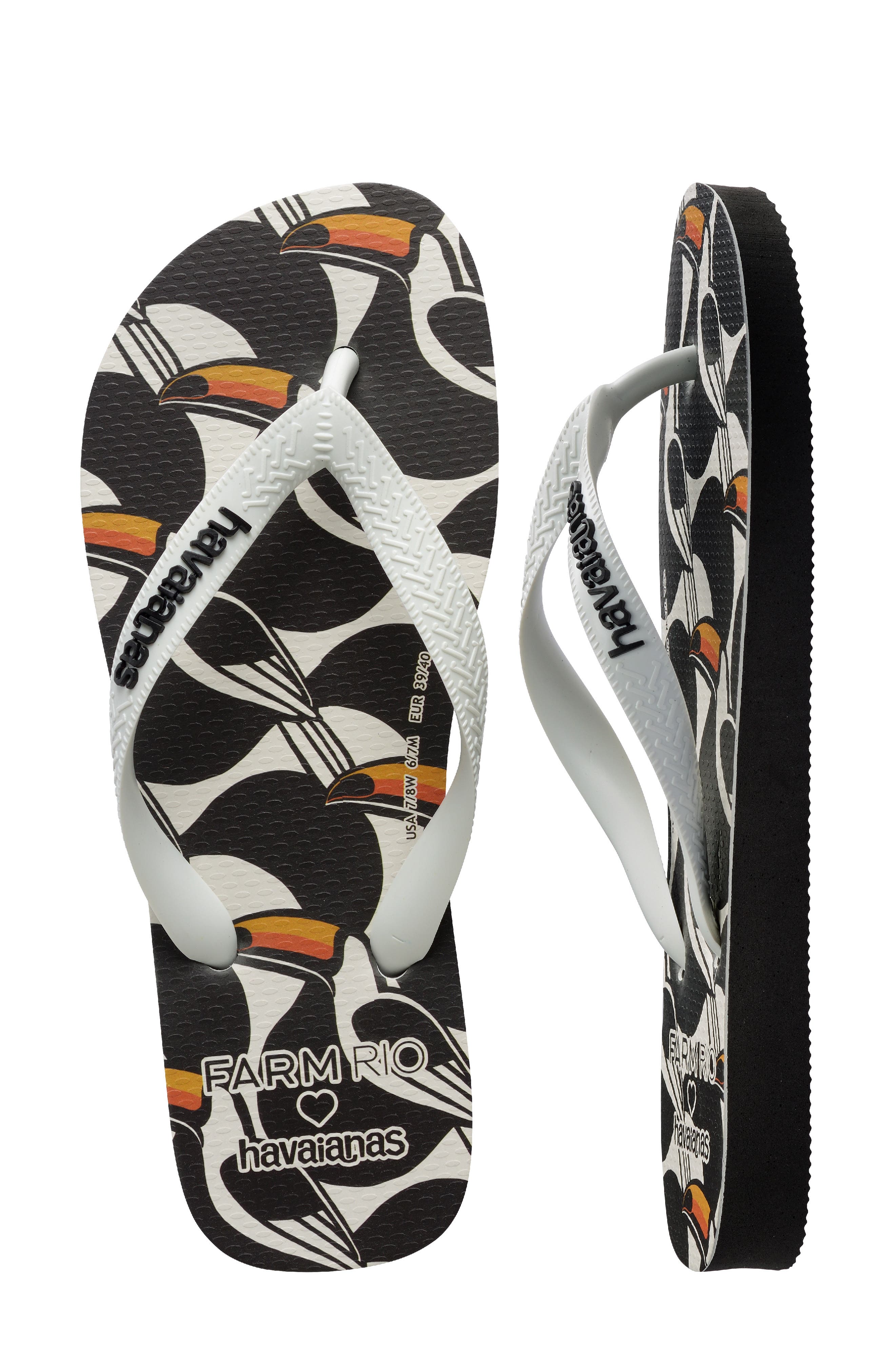 Havaianas x FARM Rio Toucabana Flip Flop, Alternate, color, 