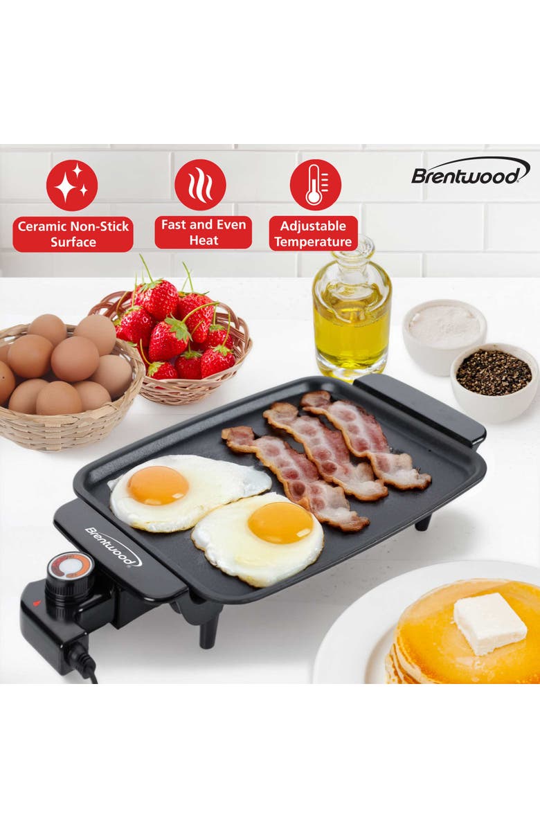Brentwood Electric Griddle, Alternate, color, Black