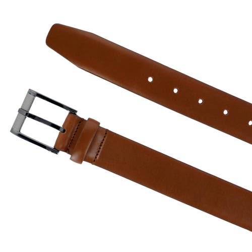 Trafalgar Matteo 35mm Feather Edge Dress Belt In English Tan