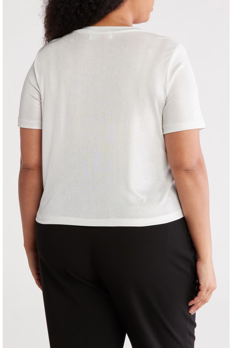 Metallic Crewneck T-Shirt, Alternate, color, IVORY