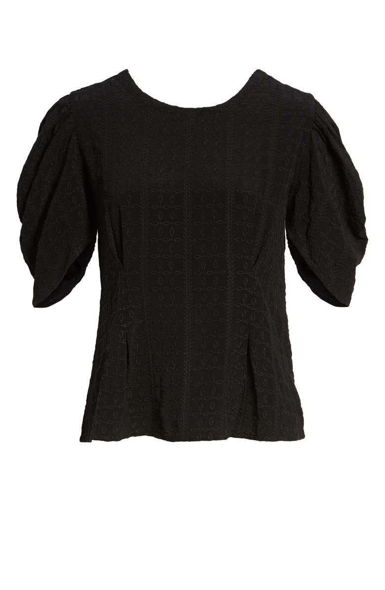 Hinge Embroidered Puff Sleeve Top, Alternate, color, 