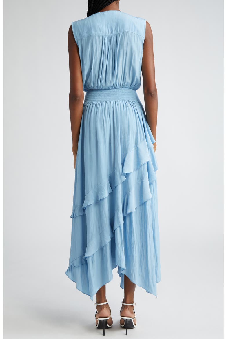Hadlee Ruffle Detail Sleeveless Dress, Alternate, color, BLUE QUARTZ