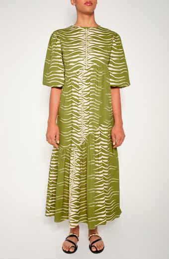 Armenia Asymmetric Ruffle Maxi Dress